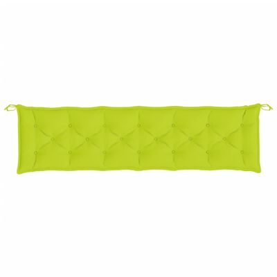 vidaXL Coussin de banc de jardin vert brillant 200x50x7cm tissu oxford