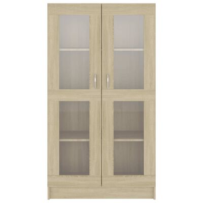 vidaXL Armoire à vitrine Chêne sonoma 82,5x30,5x150 cm Bois ingénierie