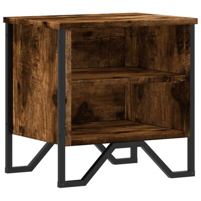 vidaXL Table de chevet chêne fumé 40x30x40 cm bois d'ingénierie