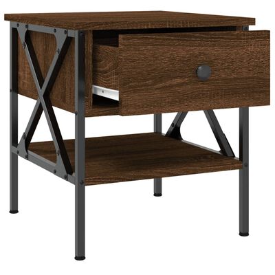 vidaXL Tables de chevet 2 pcs chêne marron 40x42x45 cm bois ingénierie