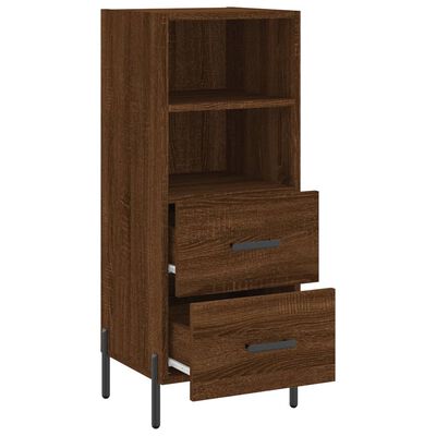 vidaXL Buffet Chêne marron 34,5x34x90 cm Bois d'ingénierie