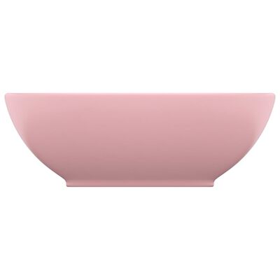 vidaXL Lavabo ovale de luxe Rose mat 40x33 cm Céramique