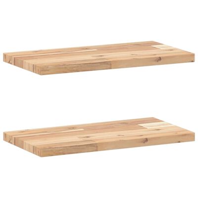 vidaXL Étagères flottantes 2 pcs 60x20x2 cm acacia massif non traité