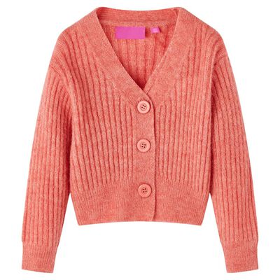 Cardigan tricoté pour enfants rose moyen 140