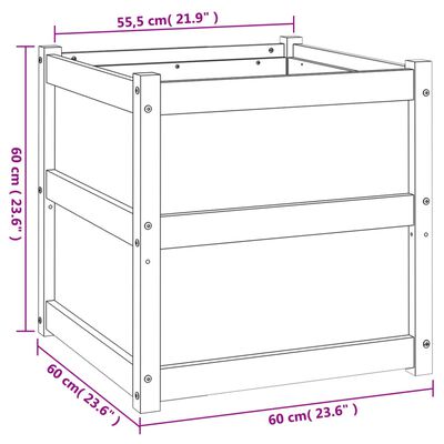 vidaXL Jardinières 2 pcs cire marron bois de pin massif