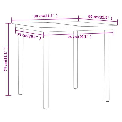 vidaXL Ensemble à manger de jardin 3 pcs Noir