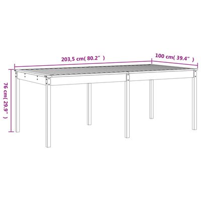 vidaXL Ensemble à manger de jardin 17 pcs marron miel bois pin massif