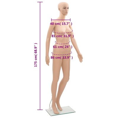 vidaXL Mannequin de vitrine Femme A