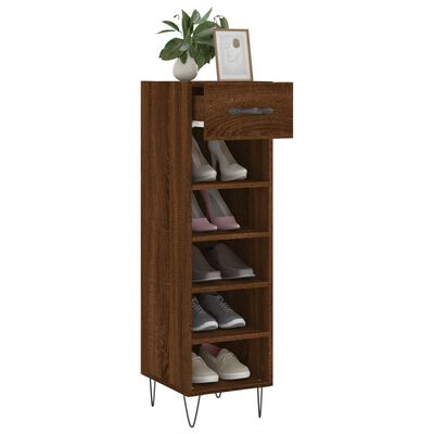 vidaXL Meuble à chaussures chêne marron 30x35x105 cm bois d'ingénierie