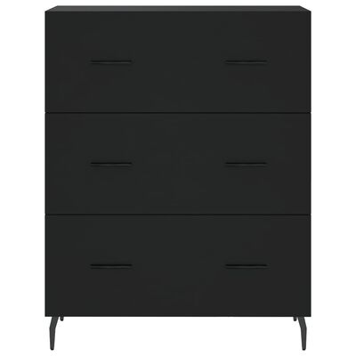 vidaXL Buffet haut Noir 69,5x34x180 cm Bois d'ingénierie