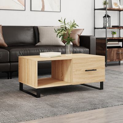 vidaXL Table basse chêne sonoma 90x50x40 cm bois d'ingénierie