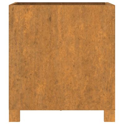 vidaXL Jardinières avec pieds 2 pcs Rouillé 42x40x43 cm Acier corten