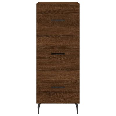 vidaXL Buffet haut Chêne marron 34,5x34x180 cm Bois d'ingénierie