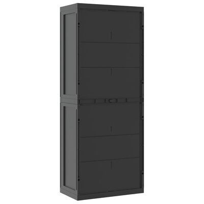 Vidaxl armoire de rangement d'extérieur noir 65x37x165 cm pp VIDAXL Pas  Cher 