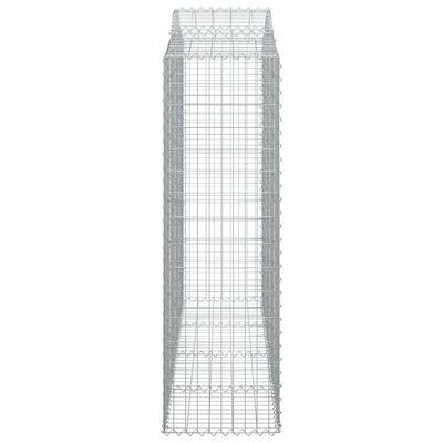 vidaXL Panier de gabions arqué 200x50x160/180 cm Fer galvanisé