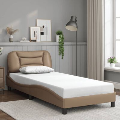 vidaXL Cadre de lit sans matelas cappuccino 80x200 cm similicuir