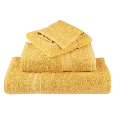 vidaXL Serviettes de bain de qualité supérieure SOLUND 10 pcs doré