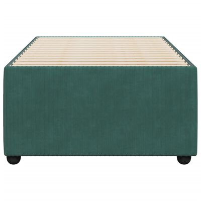 vidaXL Cadre de lit sans matelas vert foncé 80x200 cm velours