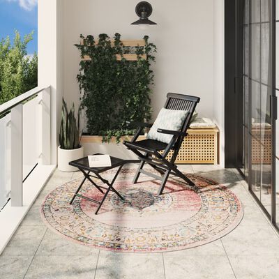 vidaXL Tapis ARBIZU intérieur extérieur design vintage Ø 200 cm