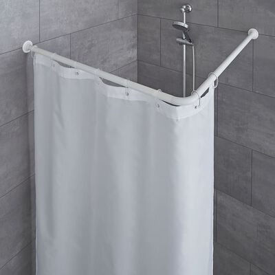 Kleine Wolke Tringle de rideau de douche d'angle 90x90 cm Blanc