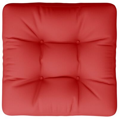 vidaXL Coussin de palette rouge 50x50x12 cm tissu