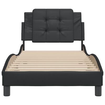 vidaXL Cadre de lit sans matelas noir 100x200 cm similicuir