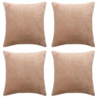 vidaXL Housses de coussin 4 pcs Tissu 80x80 cm Beige