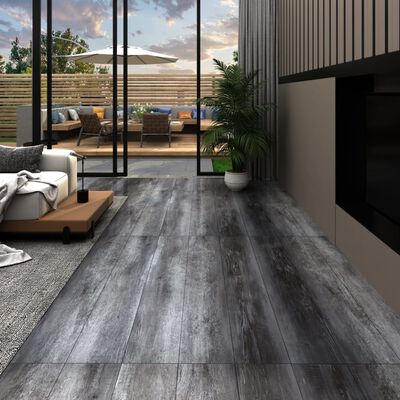 vidaXL Dalles de plancher PVC autoadhésif 5,21 m² 2 mm gris brillant