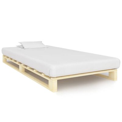 vidaXL Cadre de lit de palette sans matelas 90x200 cm bois pin massif