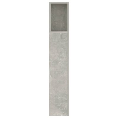 vidaXL Armoire de tête de lit Gris béton 140x18,5x104,5 cm