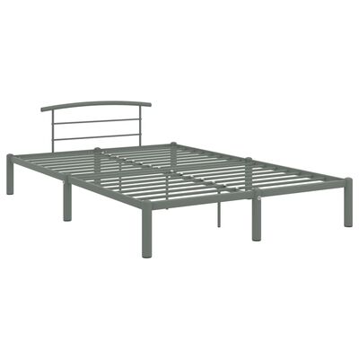 vidaXL Cadre de lit sans matelas gris métal 160x200 cm