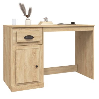 vidaXL Bureau avec tiroir chêne sonoma 115x50x75 cm bois d'ingénierie