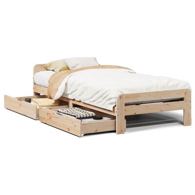 vidaXL Cadre de lit sans matelas 75x190 cm bois de pin massif