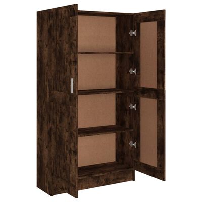 vidaXL Bibliothèque Chêne fumé 82,5x30,5x150 cm Bois d'ingénierie