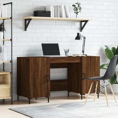 vidaXL Bureau chêne marron 140x50x75 cm bois d'ingénierie