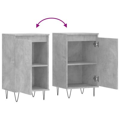 vidaXL Buffets 2 pcs gris béton 40x35x70 cm bois d'ingénierie