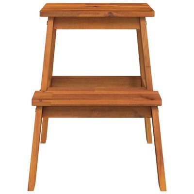 vidaXL Tabouret-escabeau 2 marches 40x38x50 cm Bois d'acacia solide