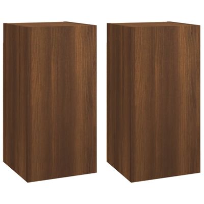 vidaXL Meubles TV 2 pcs Chêne marron 30,5x30x60 cm Bois d'ingénierie