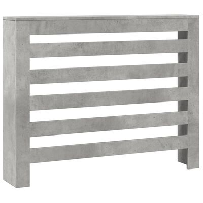 vidaXL Cache-radiateur gris béton 104x20x82 cm bois d'ingénierie