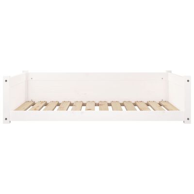 vidaXL Lit pour chien Blanc 105,5x75,5x28 cm Bois de pin solide