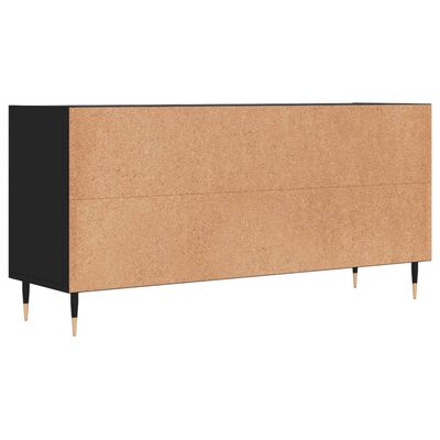 vidaXL Meuble TV noir 103,5x30x50 cm bois d'ingénierie