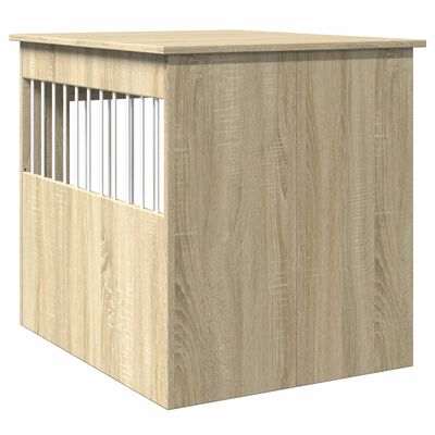 vidaXL Meuble de cage pour chiens chêne sonoma 64,5x80x71 cm