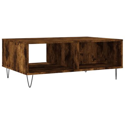 vidaXL Table basse chêne fumé 90x60x35 cm bois d'ingénierie