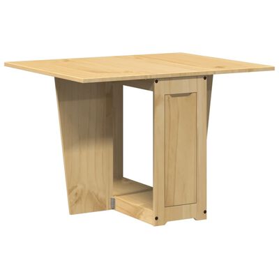 vidaXL Table à manger papillon pliable Corona cire marron bois de pin