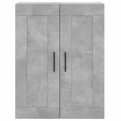 vidaXL Buffet haut Gris béton 69,5x34x180 cm Bois d'ingénierie