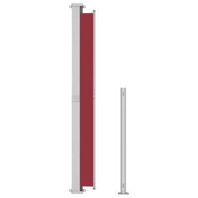 vidaXL Auvent latéral rétractable de patio 220x300 cm Rouge