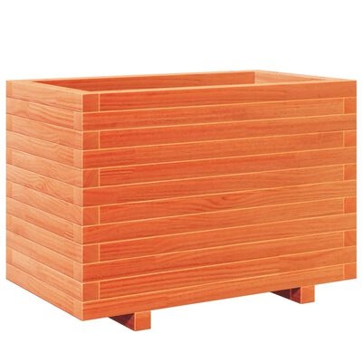 vidaXL Jardinière cire marron 70x40x49,5 cm bois de pin massif