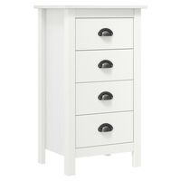 vidaXL Buffet Hill Blanc 46x35x80 cm Bois de pin solide