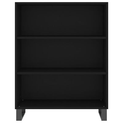 vidaXL Armoire à étagères noir 69,5x32,5x90 cm bois d'ingénierie