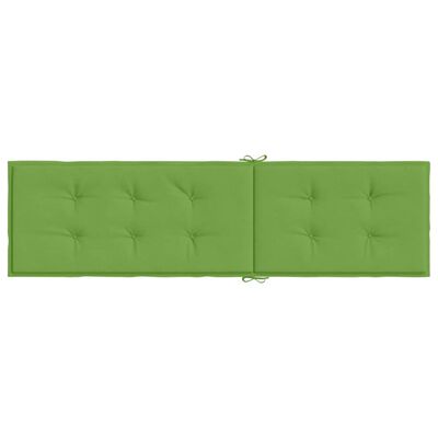 vidaXL Coussin de chaise longue vert mélangé (75+105)x50x3 cm tissu